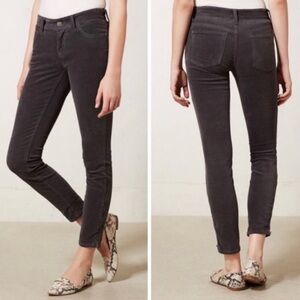 PILCRO & THE LETTERPRESS Stet Fit Skinny Gray Corduroys Size 28